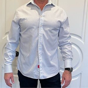 Rufus button down casual shirt with contrast reversible French cuff